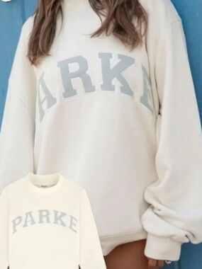 BNWT PARKE XXL Honeymoon  BRIDAL MOCKNECK Pearl and Pale Blue